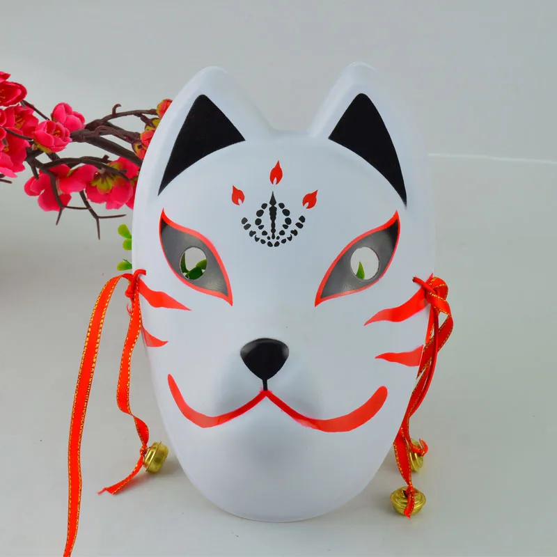 2009 Guangdong стиль лиса маска Хэллоуин маска лицевая маска в виде кошки белый эмбрион лиса демон японский ручная роспись Hefeng - Цвет: Оранжевый