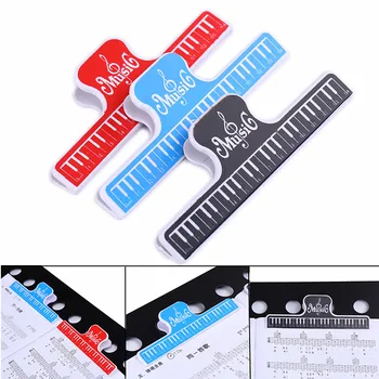 

3Pcs 15*5*4.2cm Guitar Music Sheet Clip Musical Piano Staff Score Fixed Clamp Sticky Notes Fixer