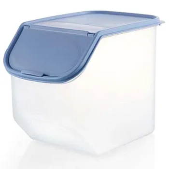 

Kitchen Rice Fruits Storage Box Bucket Cereal Dry Food Keeper Container Spice Holders Sliding Lid with Measuring Cup