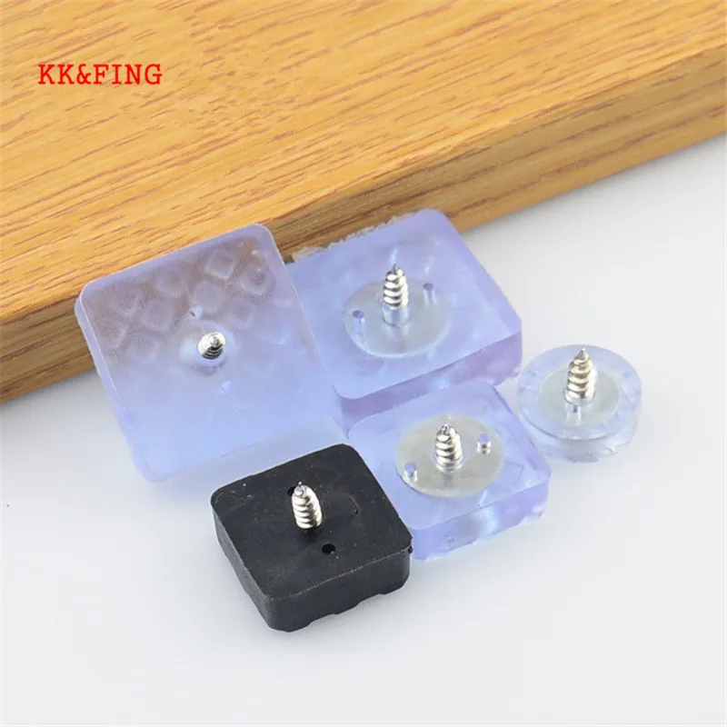 KK&FING 10pcs Clear Soft Furniture Chair Table Feet Leg Bottom Non-slip Pads Furniture Sofa Stool Foot Covers Floor Protectors