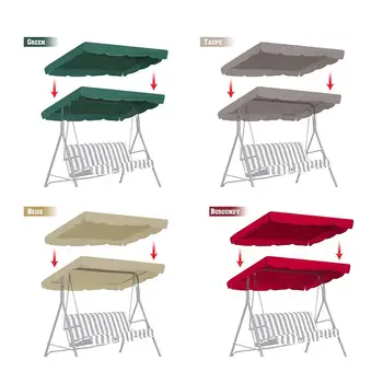 

Summer Waterproof Top Cover Canopy Replacement For Garden Courtyard Outdoor Swing Chair Hammock Canopy Swing Chair Awning