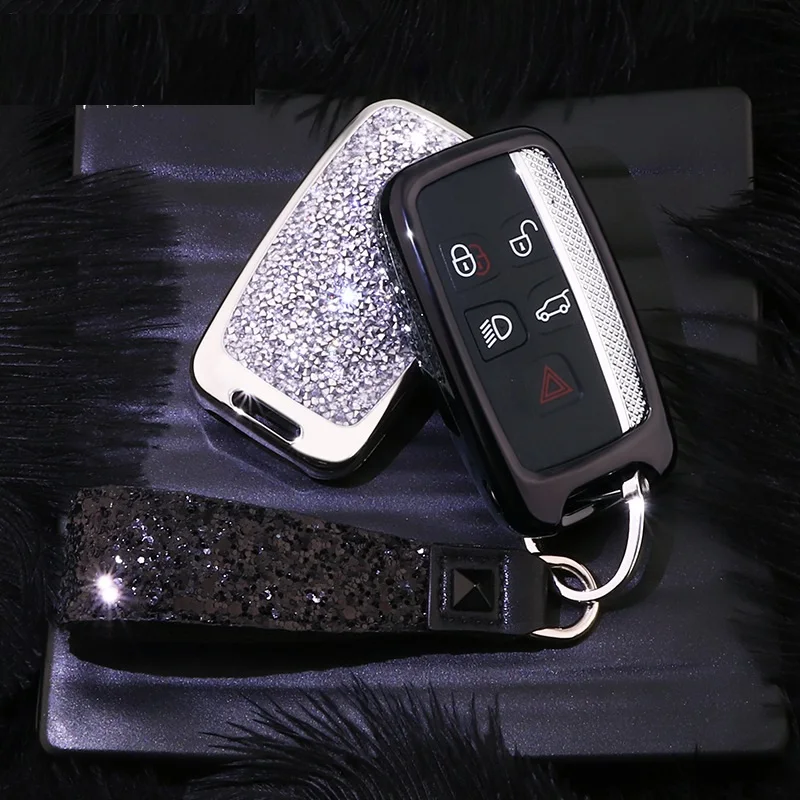 Алмазный чехол для ключей для Land Rover A9 Range Rover Sport Evoque freelander 2 Jaguar XE XJ Xjl XF C-X16 V12 гитара F X Typ