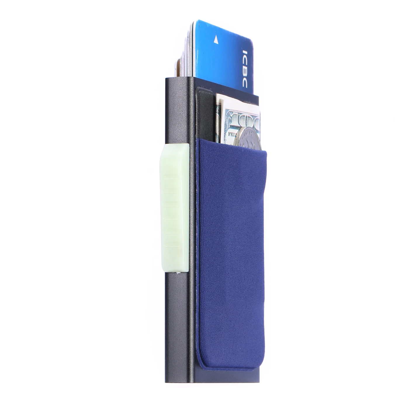 Новинка, RFID мужской мини кошелек, тонкий кошелек, бизнес стиль,, кредитный держатель для карт, мужской многофункциональный автоматический алюминиевый футляр, чехол для карт