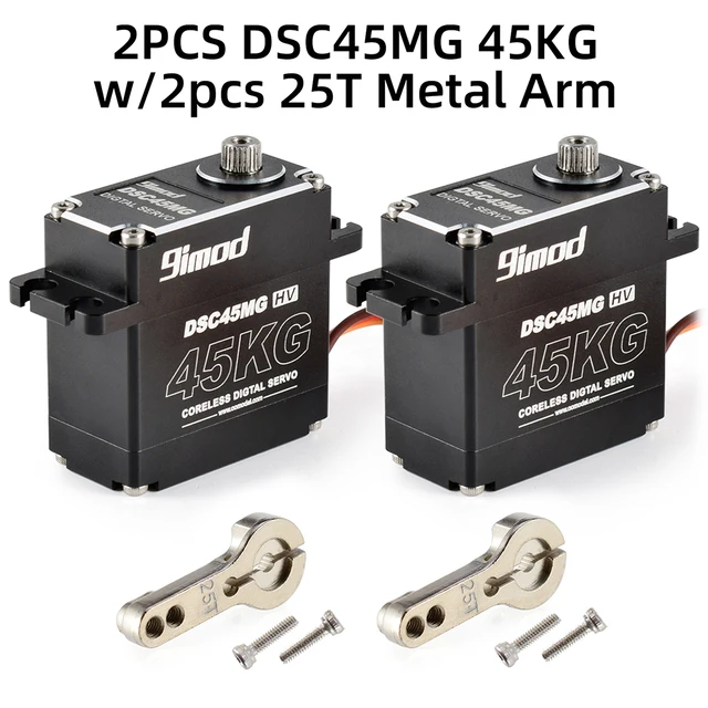 Hot 9imod Waterproof Servo DSC45MG 45KG 120 Degree Aluminum Case Digital Metal Gear HV Coreless Servo for RC Car Truck 1