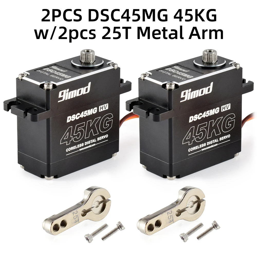 Waterproof 45KG High-Torque Digital Servo For RC Crawlers (DSC45MG) - Metal Gear, HV Ready