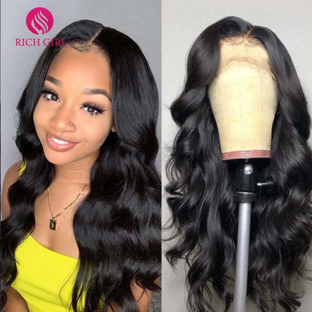 13x4 13x6 HD Lace Frontal Wig Body Wave Lace Front Human Hair Wigs For Women Richgirl Brazilian Pre Plucked 6X6 Closure Wig