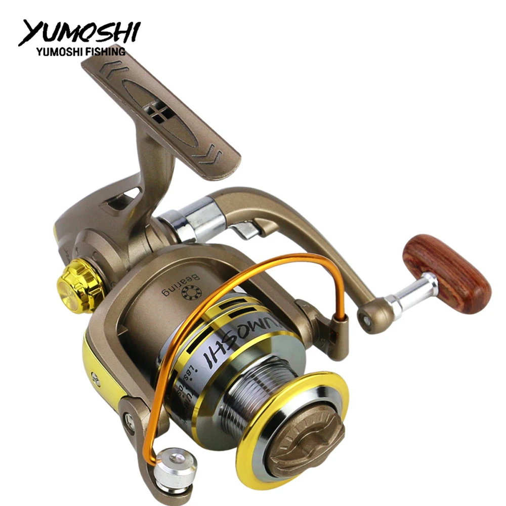 yumoshi wheels fish spinning fishing reel 5.5:1 12BB 1000-7000 series reel Spinning wheel pesca Sea Rock lure fishing reels GS