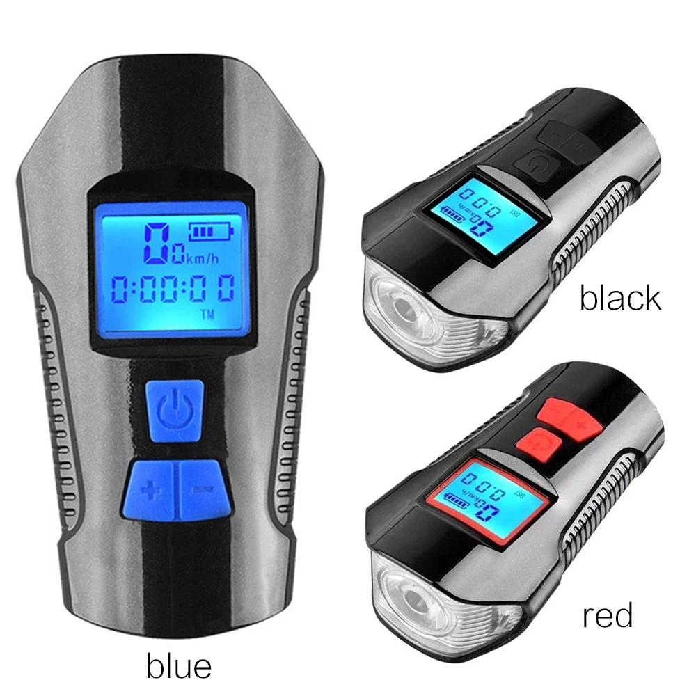 Portable ABS 3 Color Code Table Horn Light Riding Light Bicycle Light USB Rechargeable Power Display Riding Flashlight