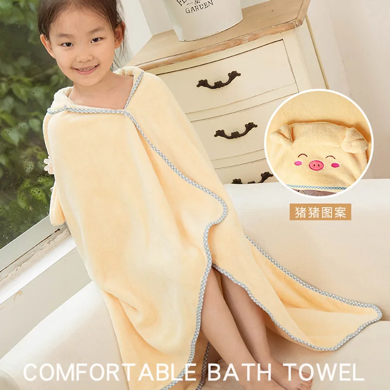 

New Style Coral Velvet Multi-functional Blanket Shawl Cartoon Pig Airable Blanket Nap Cover Blanket Swimming Bath Rub Dry Tissue