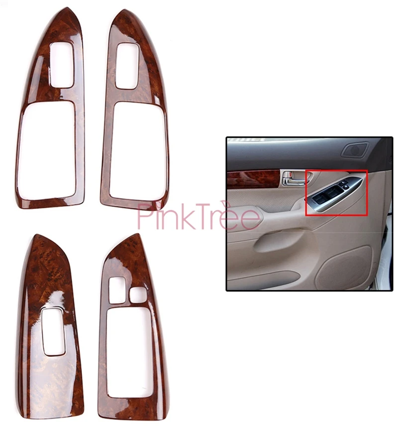 Для Toyota Land Cruiser 120 Prado FJ120 2003 4 5 6 7 2009 деревянная цветная крышка переключателя окон