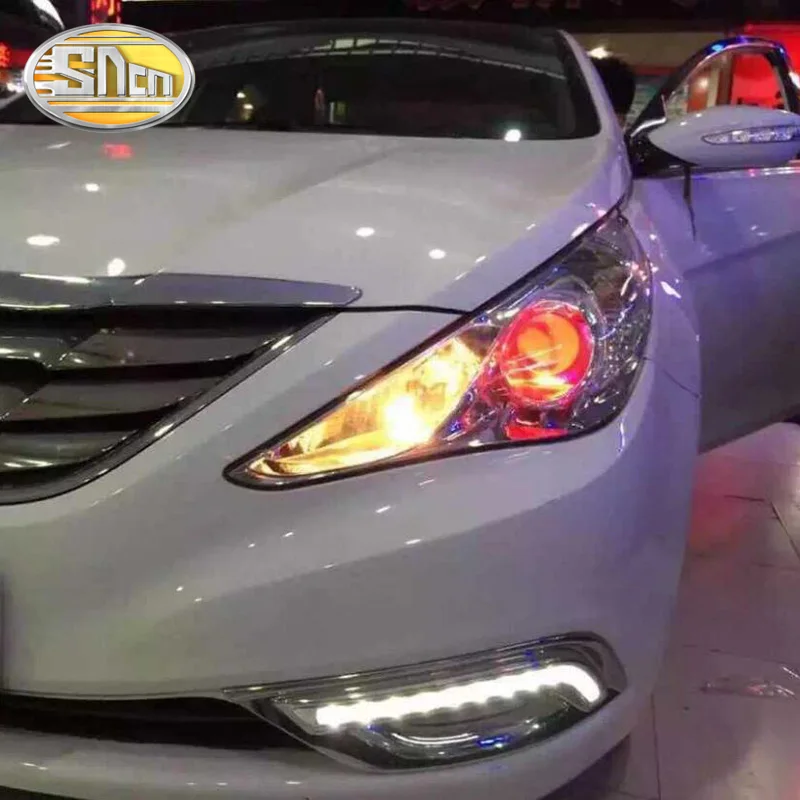 Для Hyundai Sonata YF 2011 2012 2013 2014 отложным воротником желтый сигнал Функция 12V