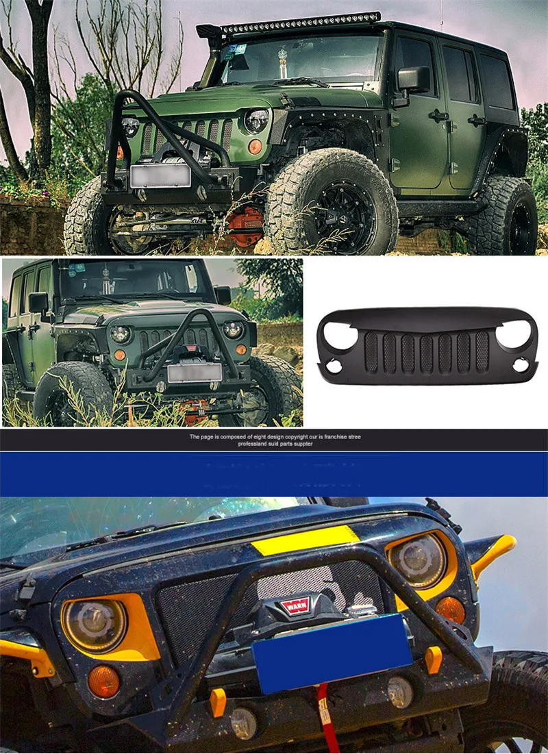 Спереди решетки радиатора для jeep wrangler tj изменение птица уход за кожей лица гриль