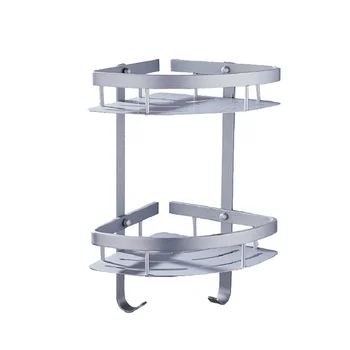 

Bathroom Rack Shower Room Mirror Front Wash Table Space Aluminum Triangle Basket Wall