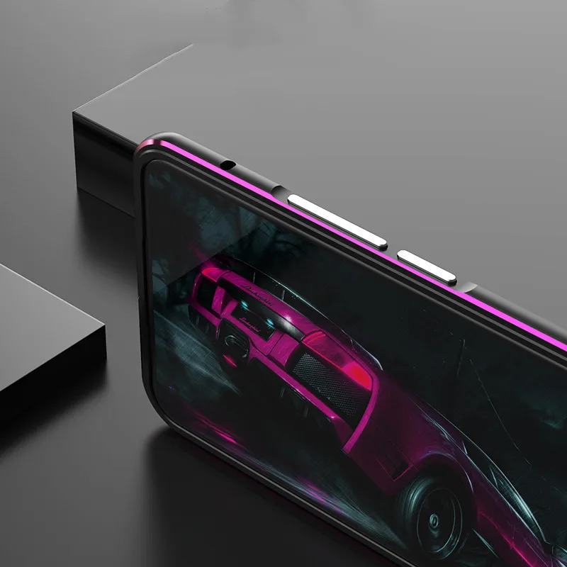 For VIVO X50 /X50 Pro Aluminum metal bumper Frame Slim Cover phone case+ carmera Protector