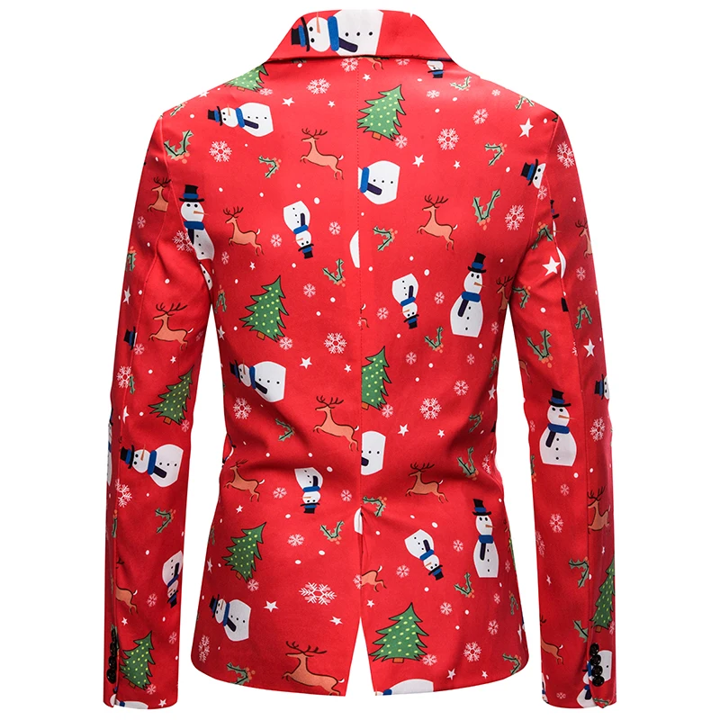 Laamei новейший Рождественский костюм для мужчин, приталенное модное пальто, костюмы для выпускного вечера с курткой и брюками для мужчин, празднующих