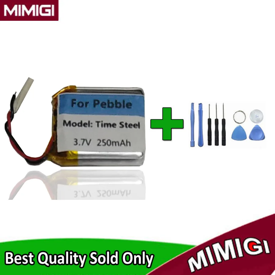 

Toolsets + Original 250mAh SP551923AE Battery For Pebble time steel Smart Watch Batterie Accumulator Akku + Free Shipping