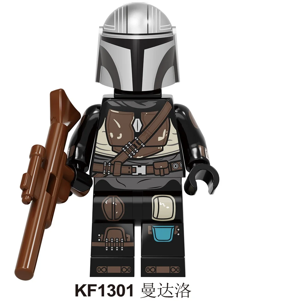 20 шт. juguetes Wars Baby Yoda Rey PoE Dameron мандалор Джанго Фетт драбатан фигурки строительные игрушки для детей подарок KF6111
