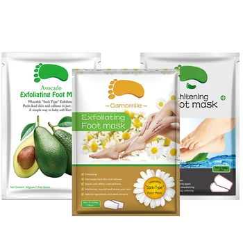 

3Pairs Foot Peeling Mask For Feet Mask Exfoliating Socks Dead Skin Heels Removing Smelly Tender White Foot Care Tool