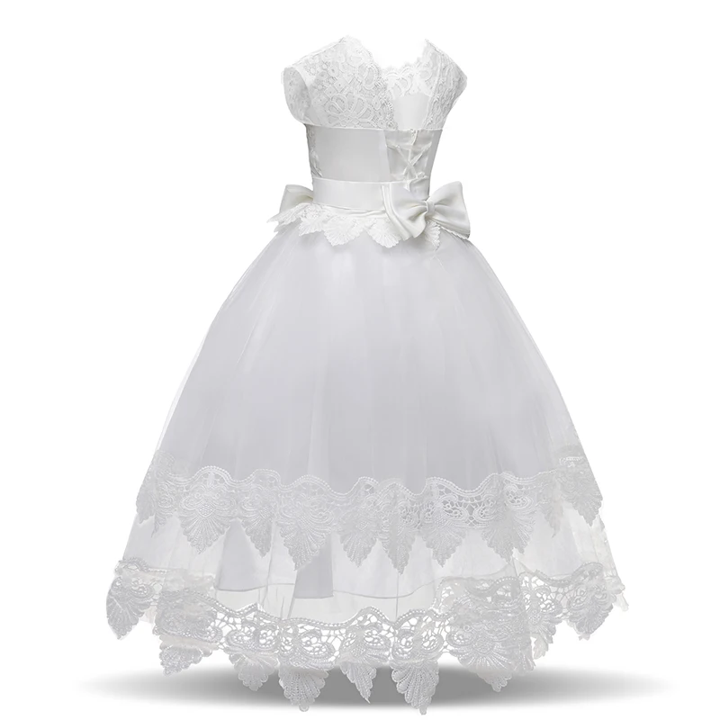 Детские белые платья для девочек на свадьбу, день рождения, выпускной, платье, новогодний костюм для девочек платье принцессы для детей 6-14 лет, одежда