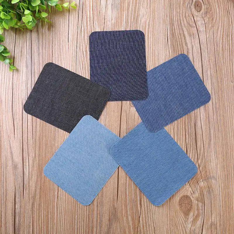 25pcs Easy Apply Denim Patches Art Solid Clothing Repair Iron On Patch Jeans  DIY Coats
