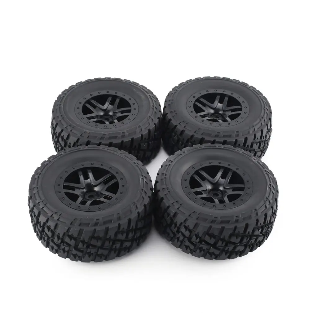 

4pcs AUSTAR 110mm Rim Rubber Tyre Wheel Set Spare Parts Accessories for Traxxas Slash 4X4 RC4WD HPI HSP Crawler Car Model Tire