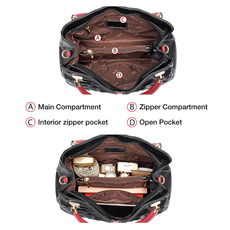 FOXER Brand Natural Leather Women Handle Shoulder Bag Soft Lady Crossbody Handbag Winter Purse LOGO Bag Mother Totes Commute Bag