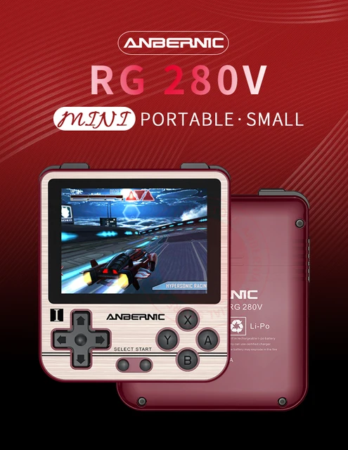 ANBERNIC RG280V 2.8 inch Handheld Game Player Open Source 128G 10000 PS1 PCE Retro Mini Video Gaming Console Pocket Game Player 2