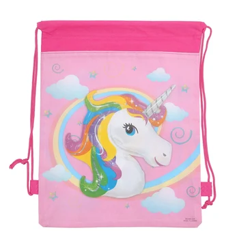 

1PCS Horse Drawstring Bags Kids Back Bags Cartoon Theme String Bags Animal Drawstring Bag