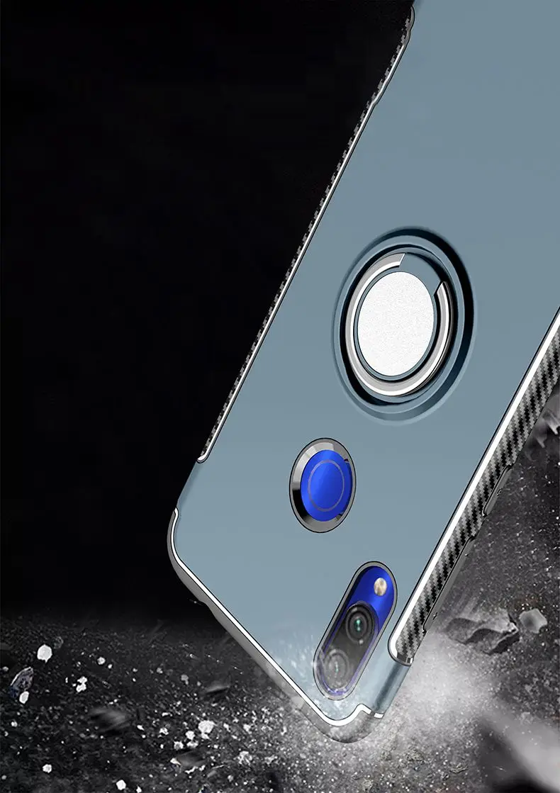Чехлы для xiaomi redmi note7 anillo de Metal soporte de coche из силикона для redmi note5 redmi note6
