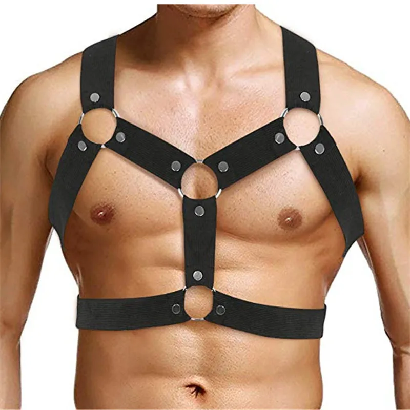 BDSM Bondage Gay Chest Men Harness Belts Elastic Band Body Cage Strap Fetish Exotic Tops Rave Costume for Adults Sex | Тематическая