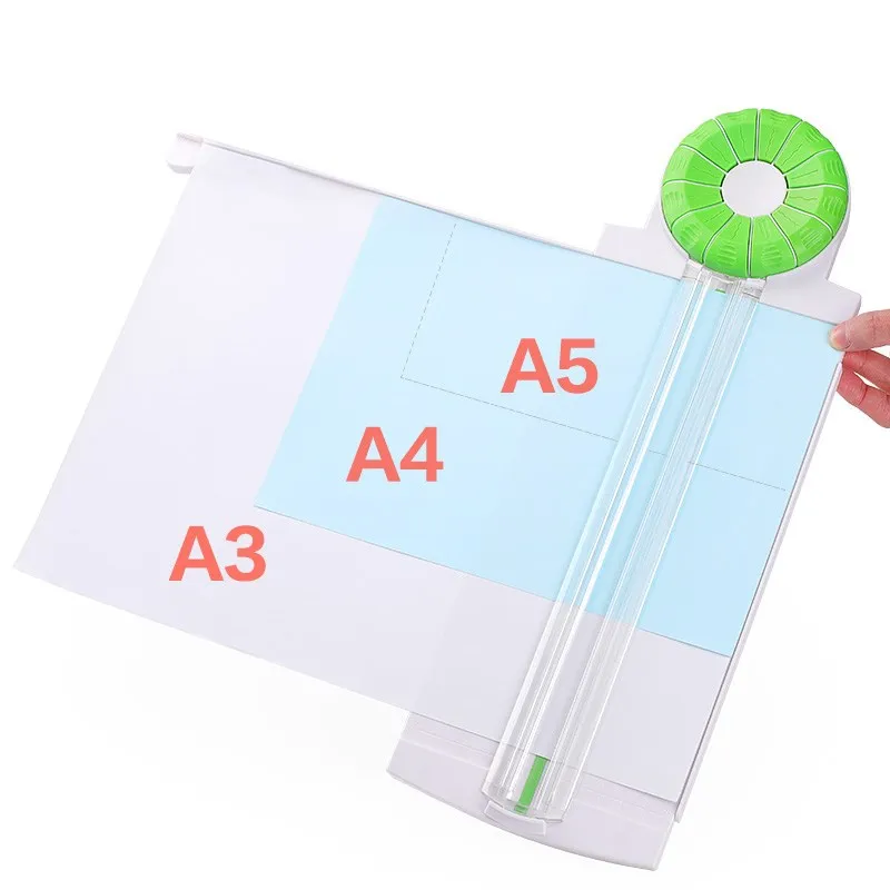 4 in 1 Paper Cutter Multifunctional Handheld Craft Cutting Tool 360 Degree  Rotating Hand Paper CutterDIY Manual Paper Trimmer