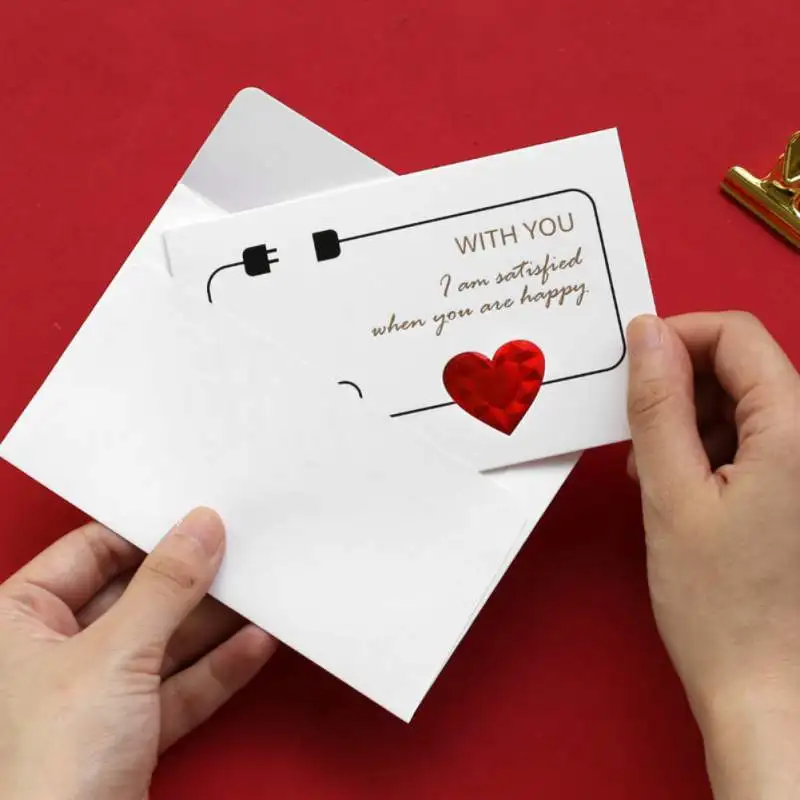  Valentines Day Greeting Card Blank Notes Card With Envelopes Wedding Invitation Cards Invitations - 4000390077318