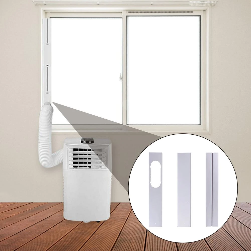 Adaptador de ventana para aire acondicionado placa de sellado de ventana ajustable, Kit de placa deslizante, Conector de tubo de manguera escape|Respiraderos| - AliExpress
