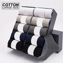 ZARE Men's Cotton Socks New Style Black Business Men Socks Soft Breathable Summer Winter for Male Plus Size A1 C29