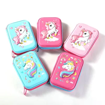 

Pencil Case EVA School Boys Girls Kawaii Pencil Box Cute Cartoon 3D Unicorn Pencil Bag Large Capacity Pen Pencil Cases