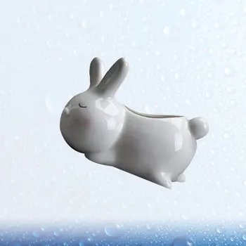

Home Ceramic Flower Pot Creative Flower Garden Meaty Flower Pot Ornament Without Plant (Big Rabbit)