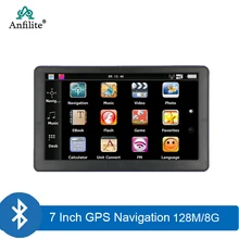 Écran LCD TFT HD de 7 pouces pour voiture, MTK, Navigation GPS, DDR3, 128M, 8 go FM, windows CE6.0, bluetooth, navigateur de camion