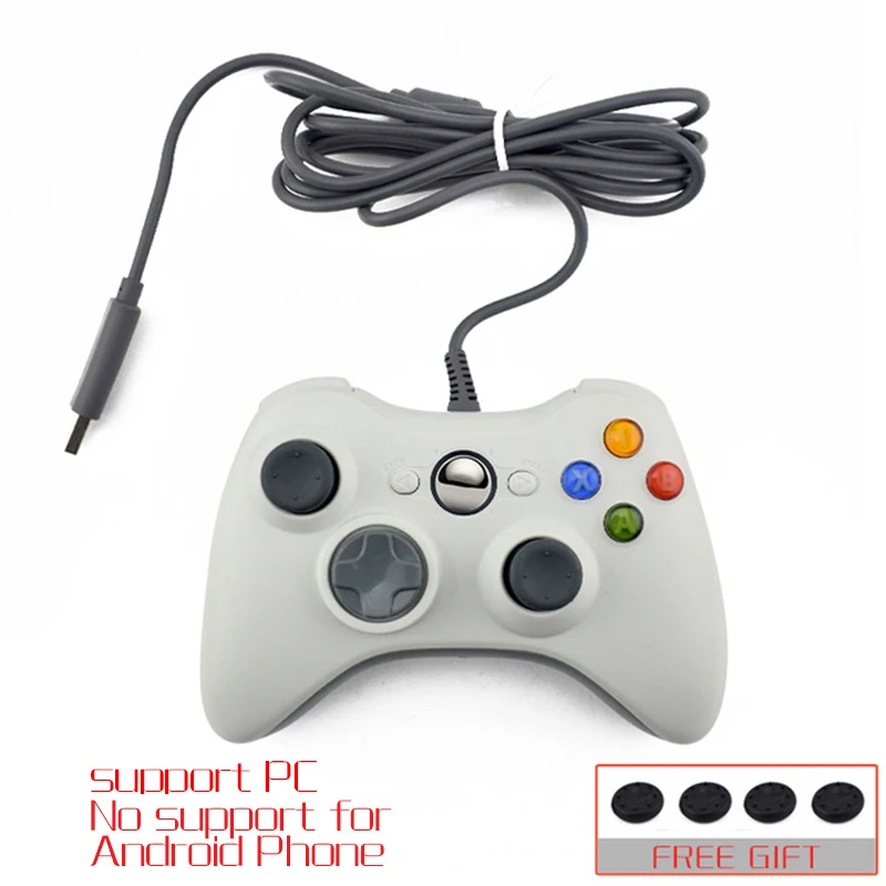 w-white Данных лягушка USB проводной геймпад для Xbox 360/тонкий контроллер для Windows 7/8/10 microsoft ПК контроллер Поддержка для паровой игра - Цвет: w-white