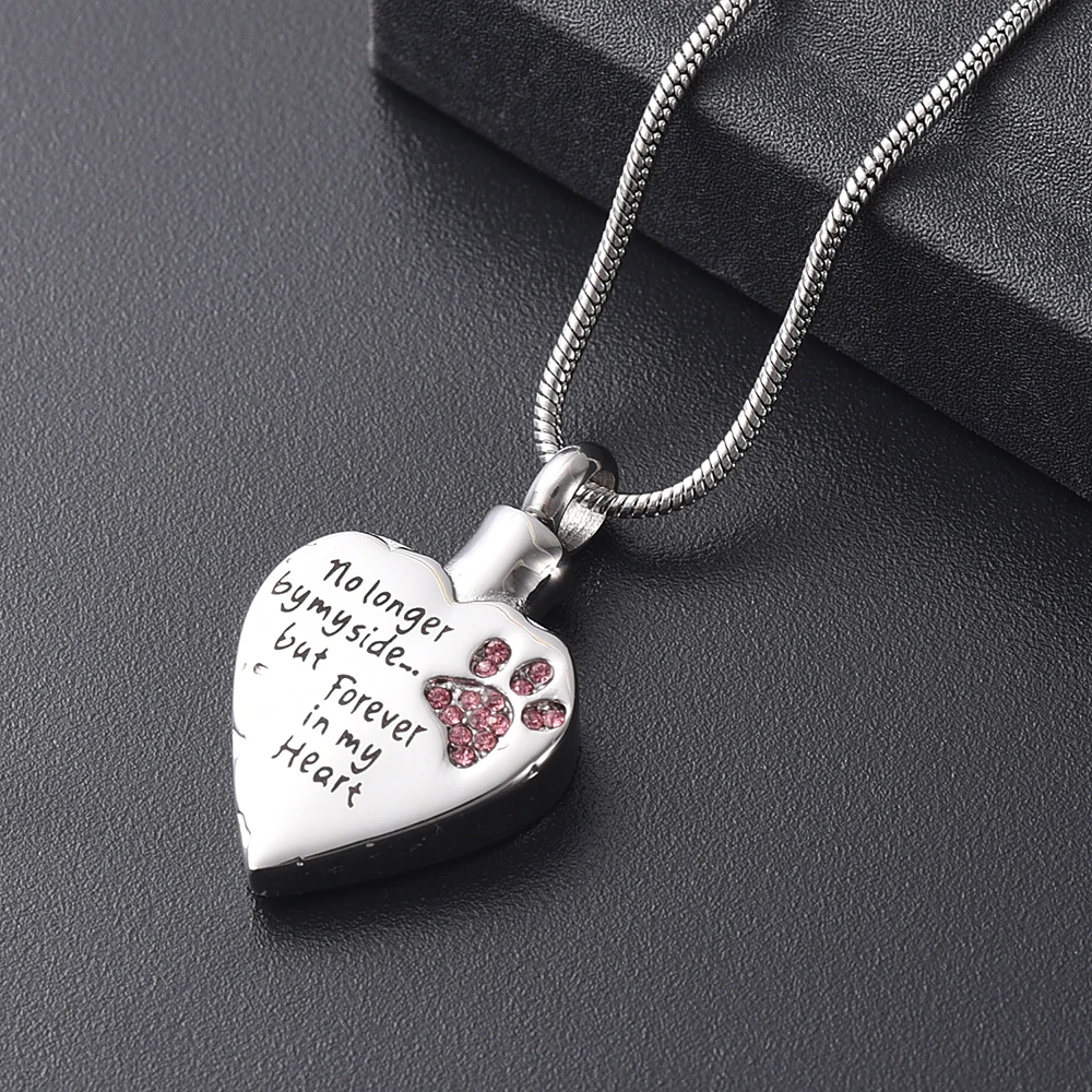 Heart-Shaped Commemorative Necklace Kitty Memorial