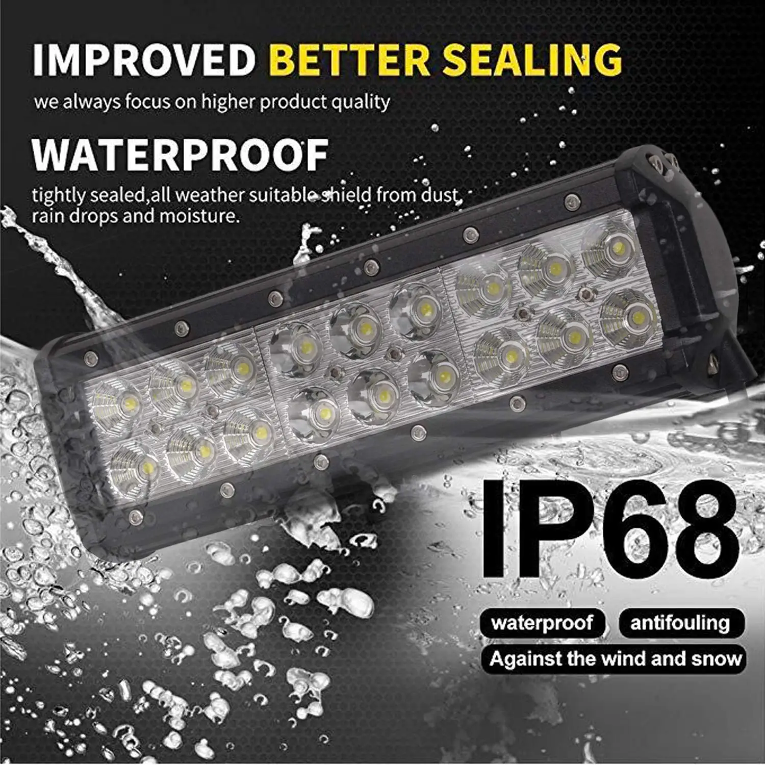 10- 30V 54W LED Light Bar 30 Degree Spot Car Work Lights for Truck Vehicle 6000K White light