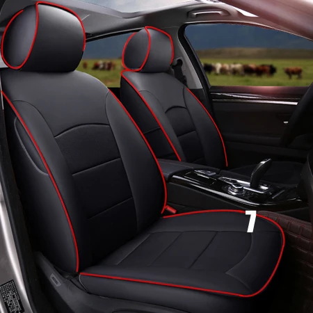 blackxred line for 7 CARTAILOR чехол для автокресла для Nissan X-Trail, чехол для автокресла из натуральной кожи, стильные чехлы для автосидений и поддержка протектора - Название цвета: blackxred line for 7