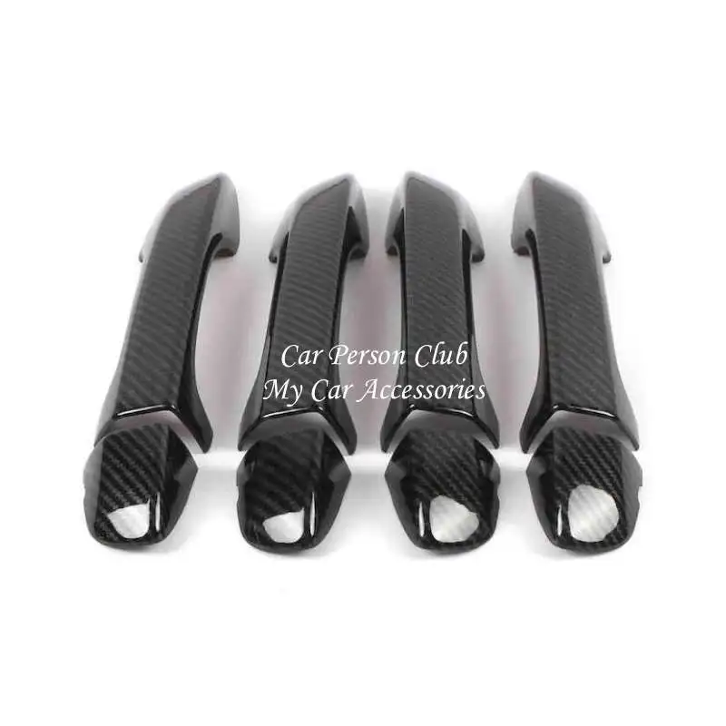 Carbon Fiber Car Side Door Handle Cover Trims Key Hole Frame Sticker For Volkswagen VW Passat B8 2017 2018 2019 Accessories | Автомобили и