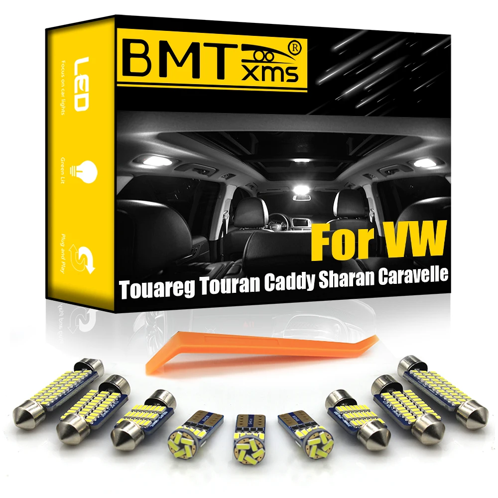 BMTxms Canbus luz LED Interior de coche para Volkswagen VW Touareg 7L 7P Touran Caravelle Multivan T4 5 6 Caddy 3 4 Sharan 7M 7N