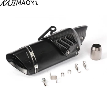 

Universal Motorcycle Pipe Exhaust Muffler With Heat Shield Escape Moto For Honda Kawasaki Z750 Yamaha R6 KTM Slip On