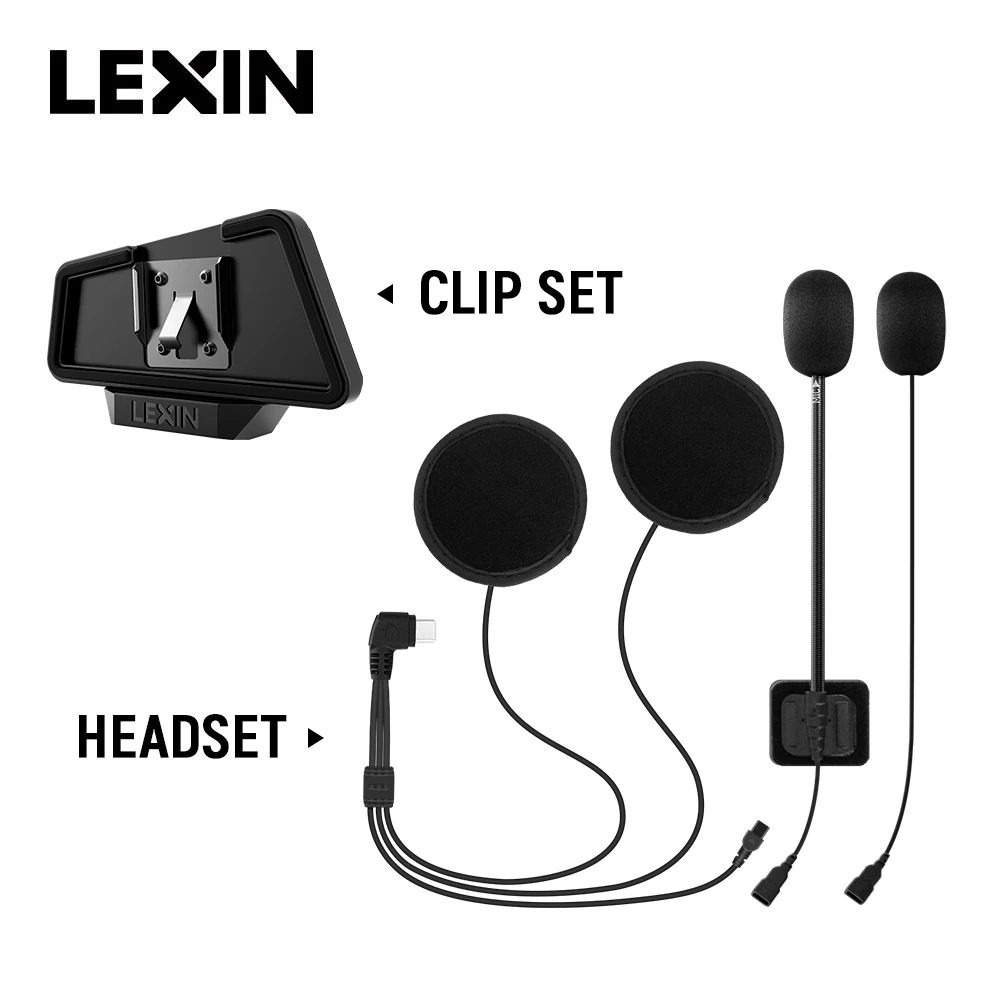 LEXIN juego de auriculares y clip para LX B4FM X, para