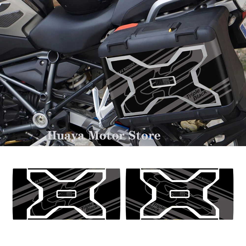 Motorcycle Sticker Case for Vario Case 2013-2020 W/ R1250GS Triple Black Trunk Box Decals