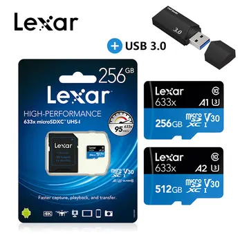 

Lexar 633x 256GB Micro SD Card 128GB Memory Card High Speed up to Max 95M/s 64GB Class10 633x TF Card 32GB Flash Card for tablet