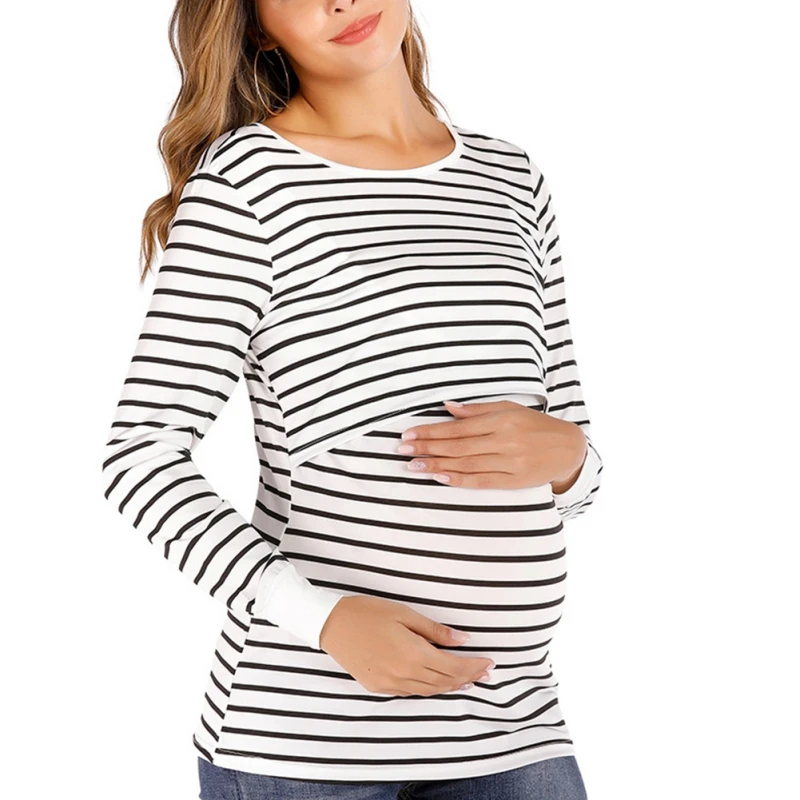 Одежда для грудного вскармливания; Футболка для беременных; милая Повседневная футболка с коротким рукавом и забавным принтом; топы для беременных; футболка