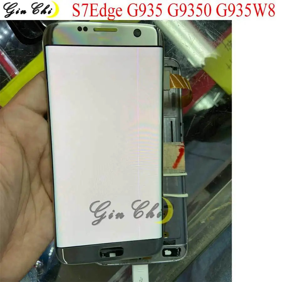 

For Samsung S7edge LCD Display Touch G935 LCD Display For Samsung S7 egde LCD band line display mobile phone defective screen