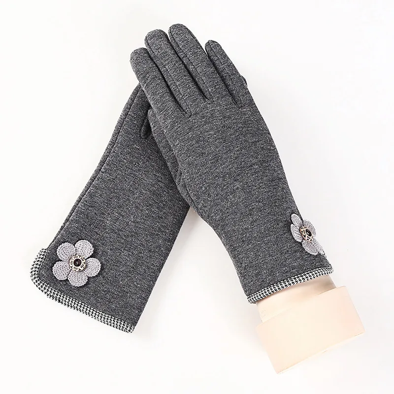 

Women Winter Gloves Ladies Touch Gloves Velvet Fashion Female Girls Cotton Glove Outdoor Warm Full Finger Glove